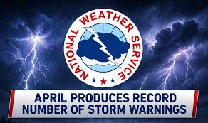 NWS offices sets record for April Severe Thunderstorm Warnings