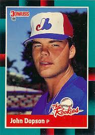 John Dopson&#39;s career was an oddity; he made his major league debut in 1985 at age 21, pitching in four games and getting completely bombed before going back ... - dopson-donruss-r