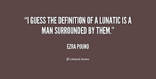 I guess the definition of a lunatic is a man surrounded by them ... via Relatably.com