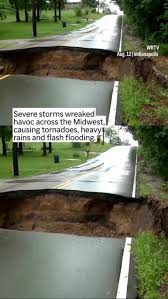 Severe storms flood streets and create sinkholes in Indianapolis