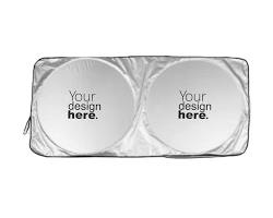 تصویر custom branded sunshade for a car