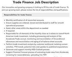 Trade Finance Officers job