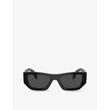 Prada Pr A01s Pillow-Shaped Sunglasses - Black | Editorialist