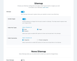 Image of Rank Math SEO > Sitemap Settings > Include in HTML Sitemap