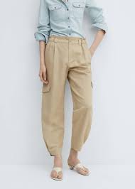 Pantalón cargo lino