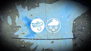 Bursts of snow and strong winds may lead to reduced visibility