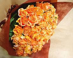 Image of オレンジのバラの花束