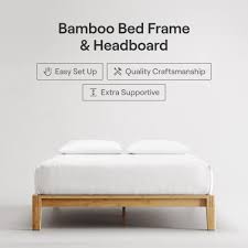Amazon.com: Nectar Bamboo Platform Bed Frame - Twin - Natural - Floating Center Support Legs - 12” Height - Easy Tool Free Set Up - Contemporary and Durable - Sturdy Wooden Support Slats - Holds Up to 500 Pounds