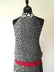 Robe a pois noir et blanc