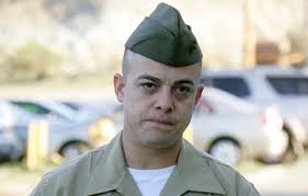 Staff Sgt. Frank Wuterich walks into court during opening statements in the Haditha murders trial at Camp Pendleton on 9 January 2012 in Oceanside, ... - Wuterich_24012012