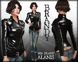 Second Life Marketplace - Brandy Black Leather Jacket is ...