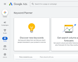 Image of person using Google Keyword Planner to find relevant keywords