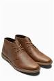 Mens brown leather desert boots