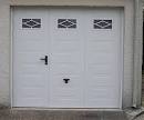 Portes de garage basculante avec portillon pvc