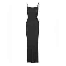 SKIMS | Dresses | Skims Soft Lounge Rib Long Slip Maxi Dress In Onyx Black Xl Nwt | Poshmark