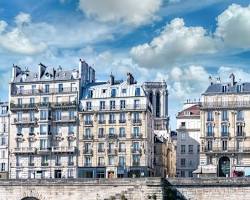 Image de quais de seine paris île saintlouis bâtiments anciens photo libre de droit