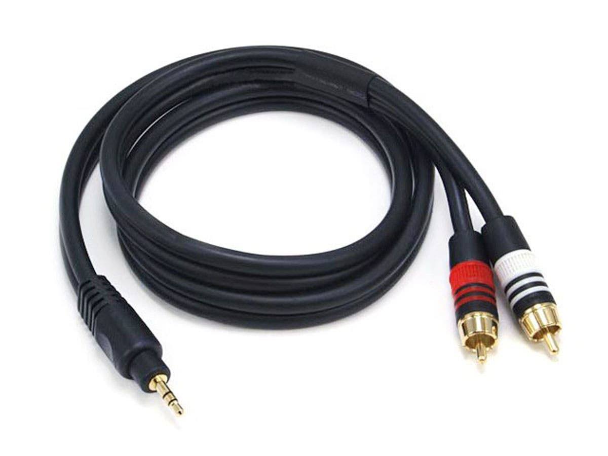 Monoprice Premium 3.5mm Stereo Male to 2RCA Male Cable