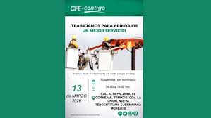 Apagones programados en Morelos: CFE anuncia cortes de luz en Cuernavaca y Temixco este 13 de marzo
