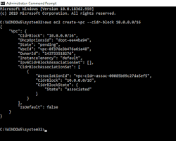 Image of EC2 instance terminal showing the mount command