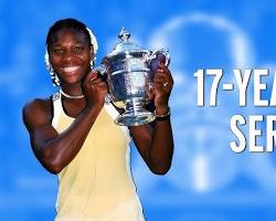 Image of Serena Williams five incredible career moments tennis highlights 1999 US Open win first grand slam 2012 Olympic gold medal 2017 Australian Open win pregnant 2003 Serena Slam final match 2022 US Open