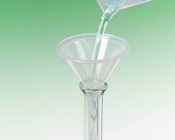 Image of Filling a burette with a funnel