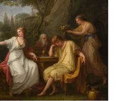 Image of Odyssey Book 1 classical art Telemachus and Athena