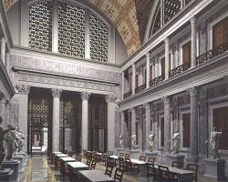 Image of Roman library interior ancient Rome
