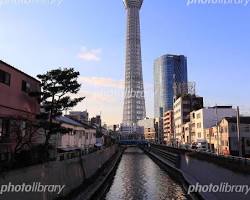 十間橋から見た東京スカイツリーの画像