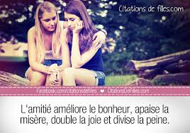 Résultat de recherche d'images pour "citation de fille amitié"