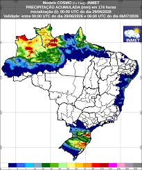 INMET divulga previsão para semana de 29 de junho a 6 de julho de 2026