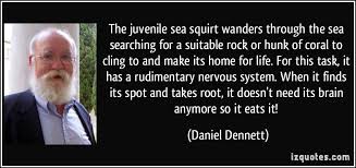 The juvenile sea squirt wanders through the sea searching for a ... via Relatably.com