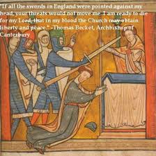 Image result for 1162 June 2 Thomas Becket becomes Archbishop of Canterbury
