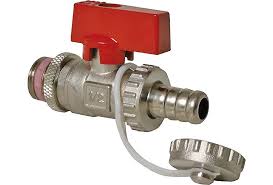 KFE ball valve with lever DN15 (1/2"), nickel-plated heavy ...