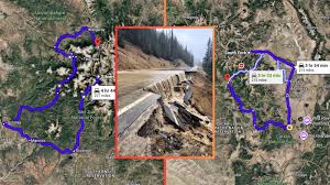 Flood damage on mountain road turns 45-minute drive into 5-hour detour