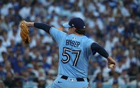 Shane Bieber during his World Series run with the Blue Jays