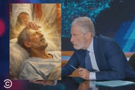 Jon Stewart's Hilarious Reaction to Trump's Jesus Meme and Bushnell Show