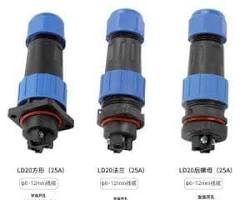 Imagen de Acoplamiento LD20 3P Macho + Hembra Conector de aviación circular de 20 mm a prueba de agua 2000v 25A