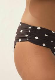 Next Bas de bikini - chocolate brown cream spot/marron