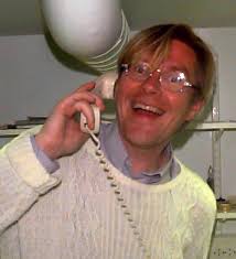 Jari Karhu at phone [karhu.jpg 356 x 391] - karhu