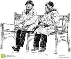 Résultat de recherche d'images pour "elderly women bench"