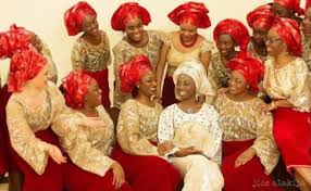 Image result for red gowns for bridesmaid in nigeria