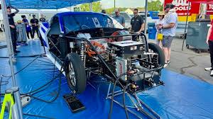 Ford Racing Mustang Cobra Jet 2200 redefines electric drag racing at NHRA 4-Wide Nationals