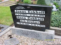 Grab von Jonas Eckhoff (01.11.1884-15.08.1970), Friedhof Warsingsfehn-