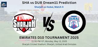 SHA vs DUB Dream11 Prediction: Today’s Match 4 – Fantasy Cricket Tips, Captain Choices, Playing XI & Injury Updates – D10 Tournament 2025