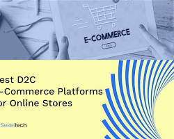 Image of modern direct to consumer brand logos D2C marketing innovation Shopify store dashboard social media shopping interface Tesla direct sales showroom mobile ecommerce app interface