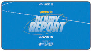 Week 8 Injury Report | Chargers vs. Saints: Bosa, McConkey Questionable for 
Sunday, Johnston & Davis are Doubtful