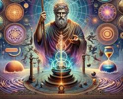 Hermetic Principle of Vibration sacred geometry frequency art, AI generated