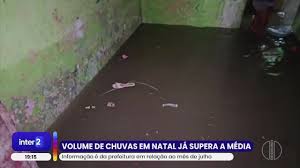 Volume de chuvas em Natal já ultrapassa a média do mês de julho