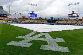 weather conditions Dodgers-Padres Sunday Night Baseball Game Delayed by Weather Conditions