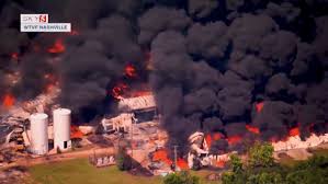 Large Fire Engulfs Tennessee Plastic Recycling Facility